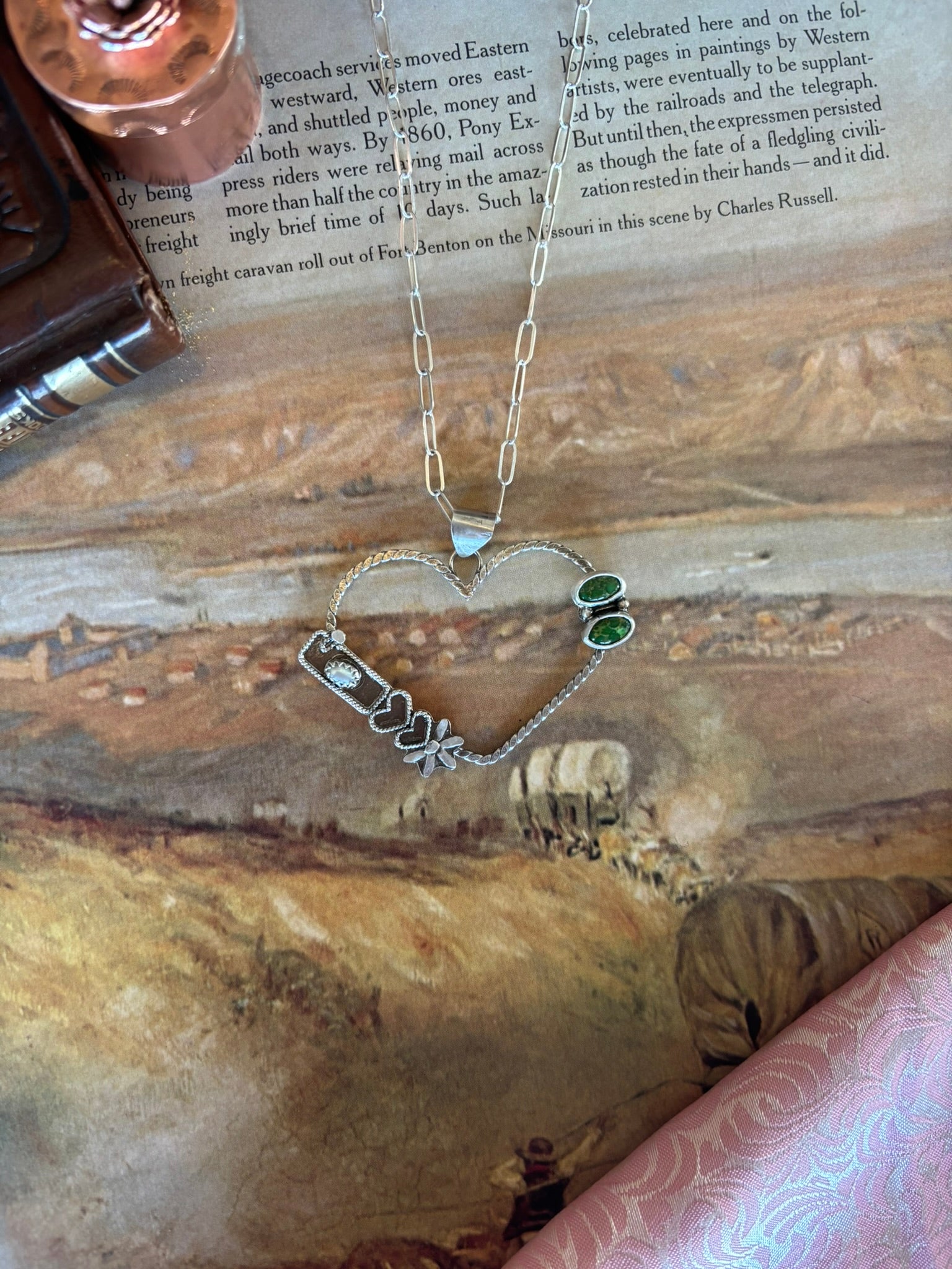 Chihuahua Spur Heart Necklace