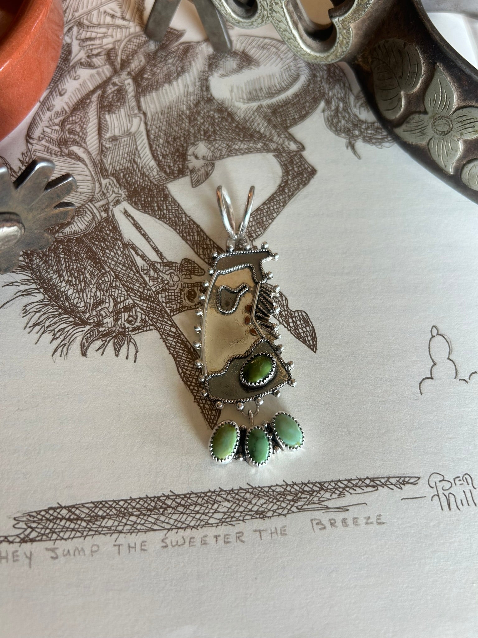 Beaded Chap Pendant