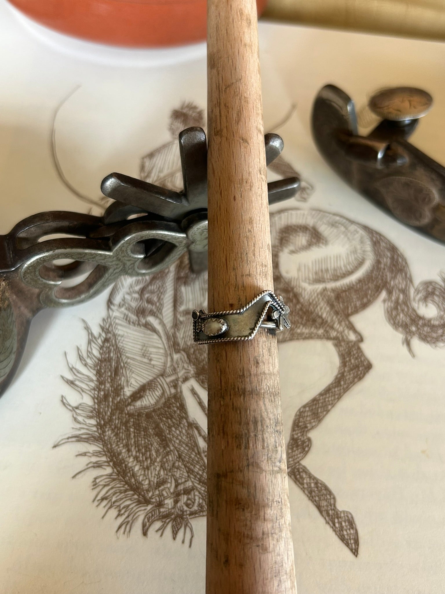 Pearl Spur Ring- Size 6