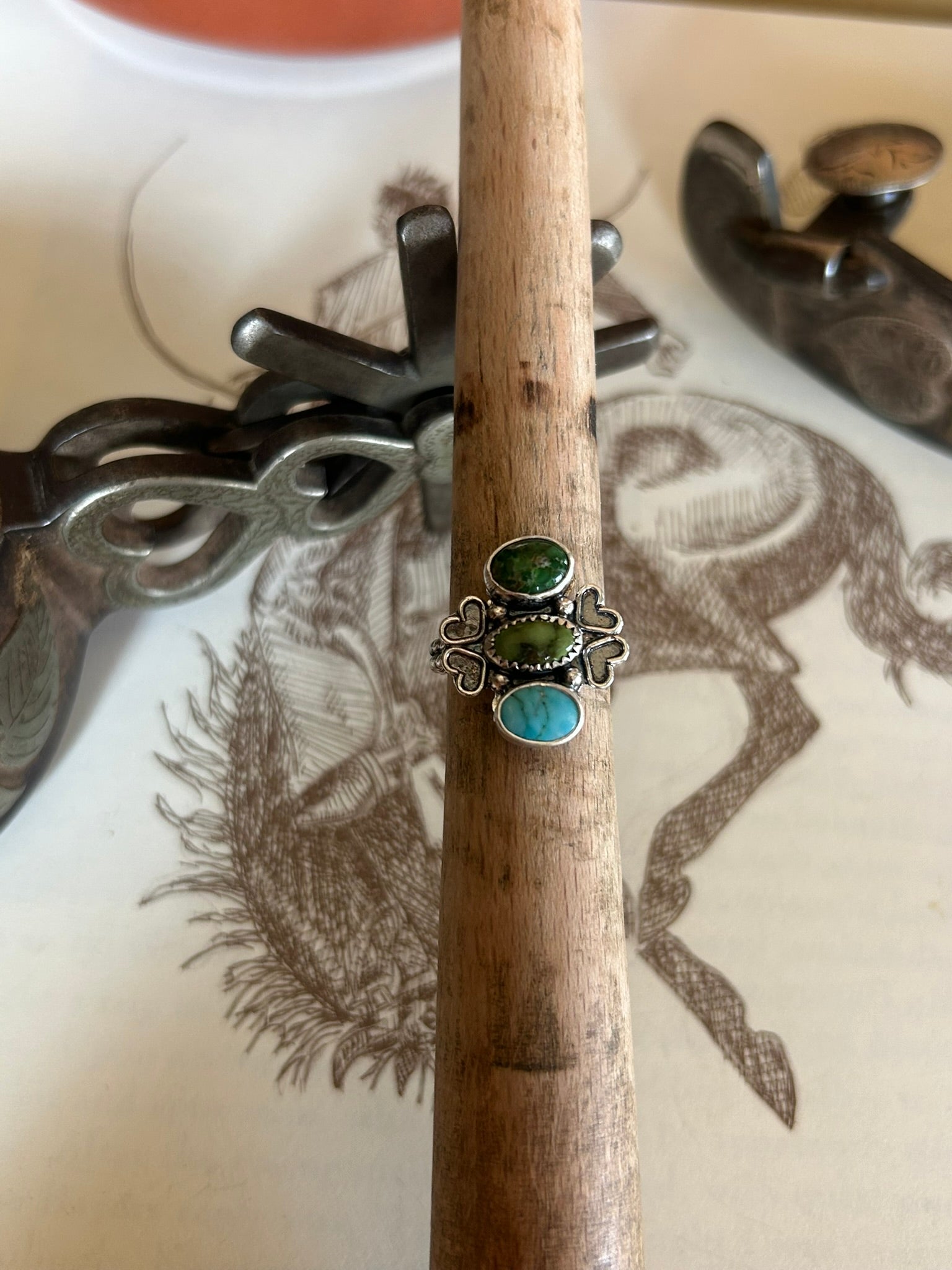 4 Heart Ring- size 8