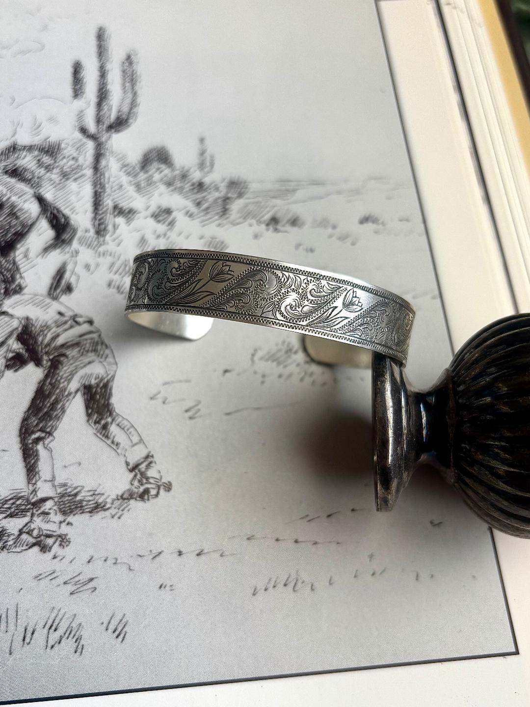 Engraved Tulip cuff